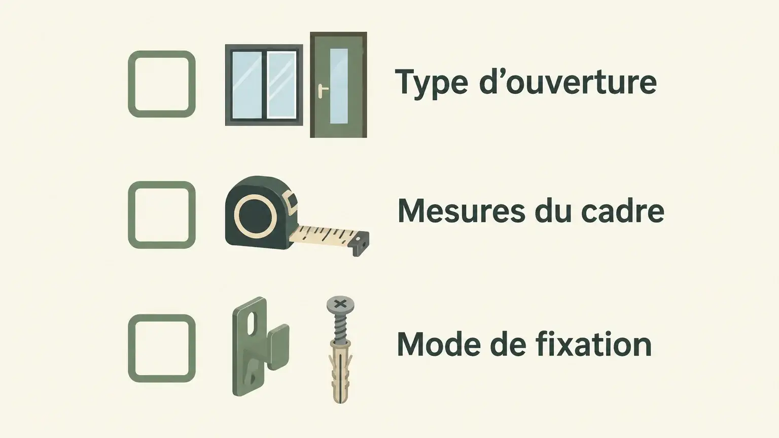 Checklist pour choisir une moustiquaire selon l’ouverture, les mesures et la fixation