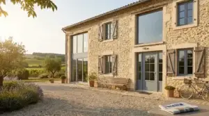 Maison française équipée de fenêtres et porte en PVC modernes