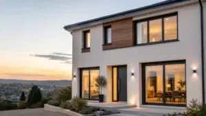 Fenêtres sur mesure dans une maison contemporaine à Saint-Étienne