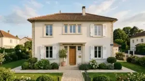 Maison rénovée équipée de fenêtres PVC double vitrage