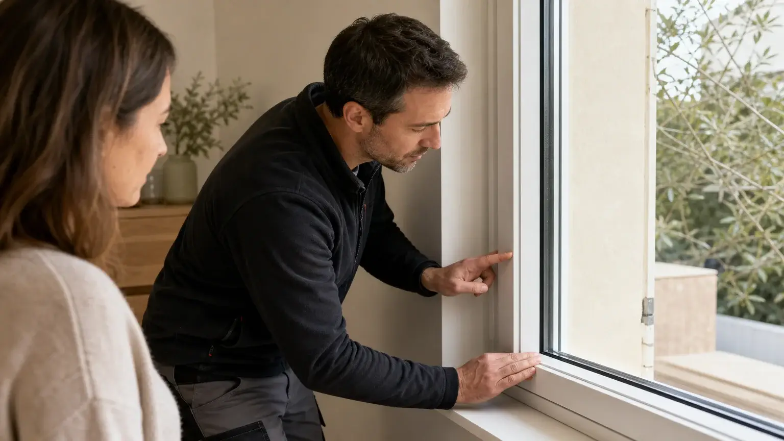 Examen d’une fenêtre et de son vitrage dans un logement