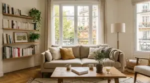 Salon lumineux avec une fenêtre PVC sur mesure double vitrage