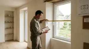 Salon lumineux équipé de fenêtres sur mesure dans une maison rénovée