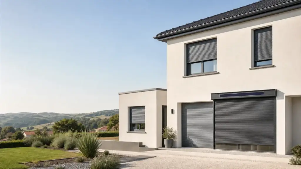 Volet roulant moderne sur une maison individuelle près de Saint-Étienne