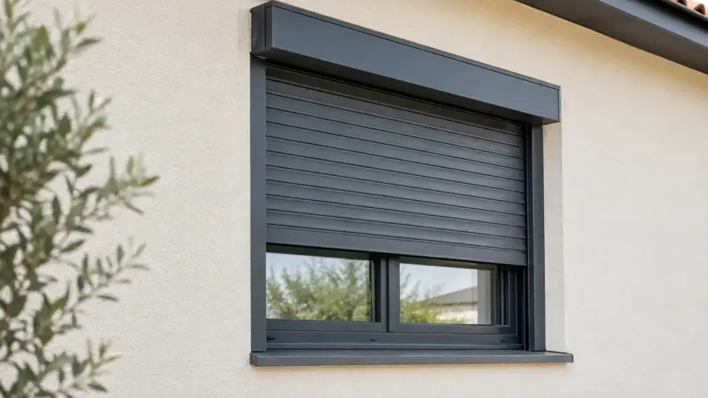 Volet roulant électrique de rénovation installé sur une fenêtre existante