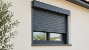 Volet roulant électrique de rénovation installé sur une fenêtre existante