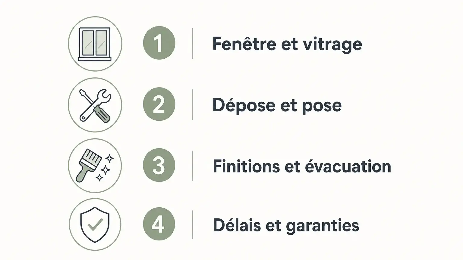Checklist des postes à vérifier sur un devis de fenêtre double vitrage