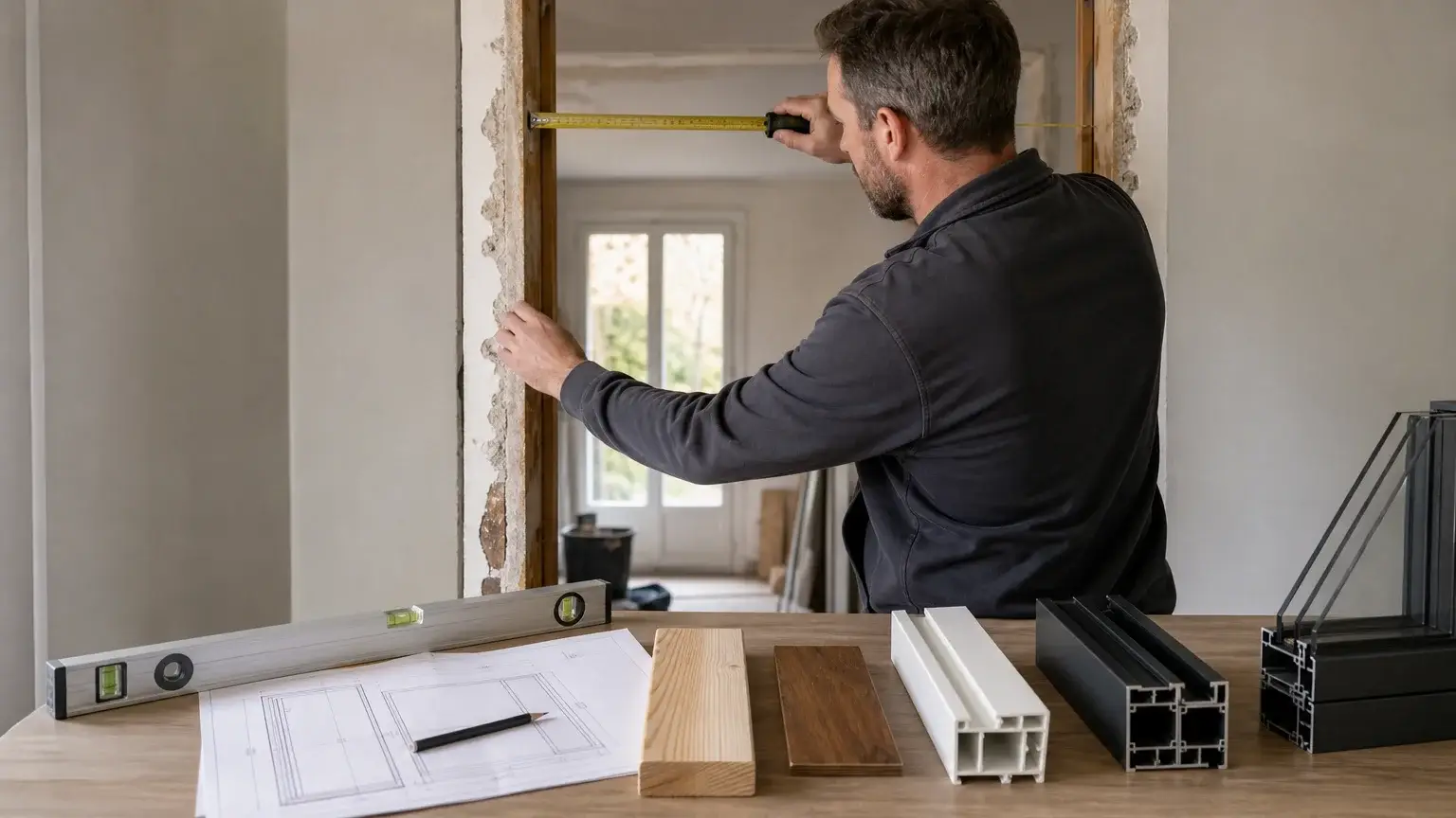 Prise de mesures pour une porte d’entrée sur mesure